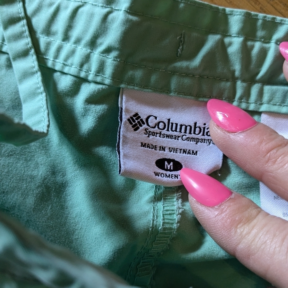 Columbia Medium Sea Green Quick Dry Athletic Hiking Swim Shorts - Picture 6 of 7